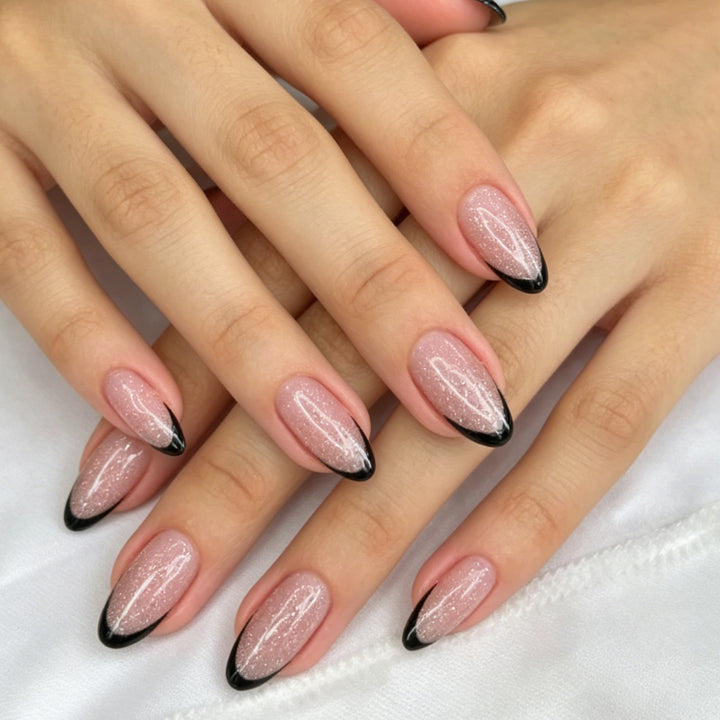 Glittery Ombre Stiletto Nail Extensions Kalsten