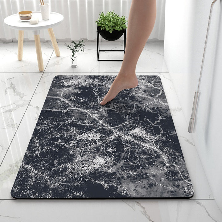 Soft Print Abstract Marble Bath Mat Kalsten