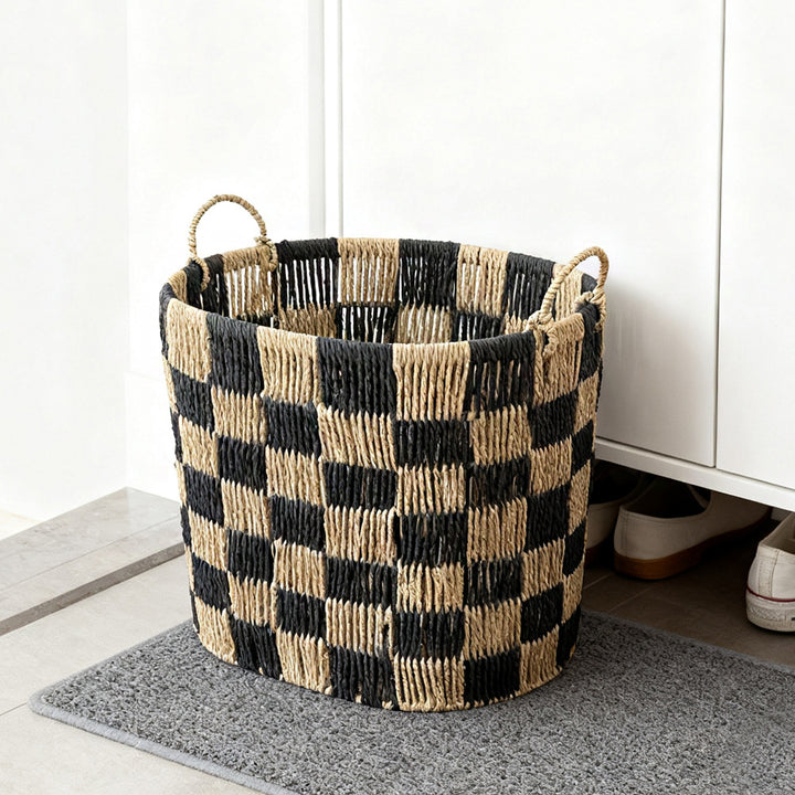 Stylish storage basket with handles Kalsten