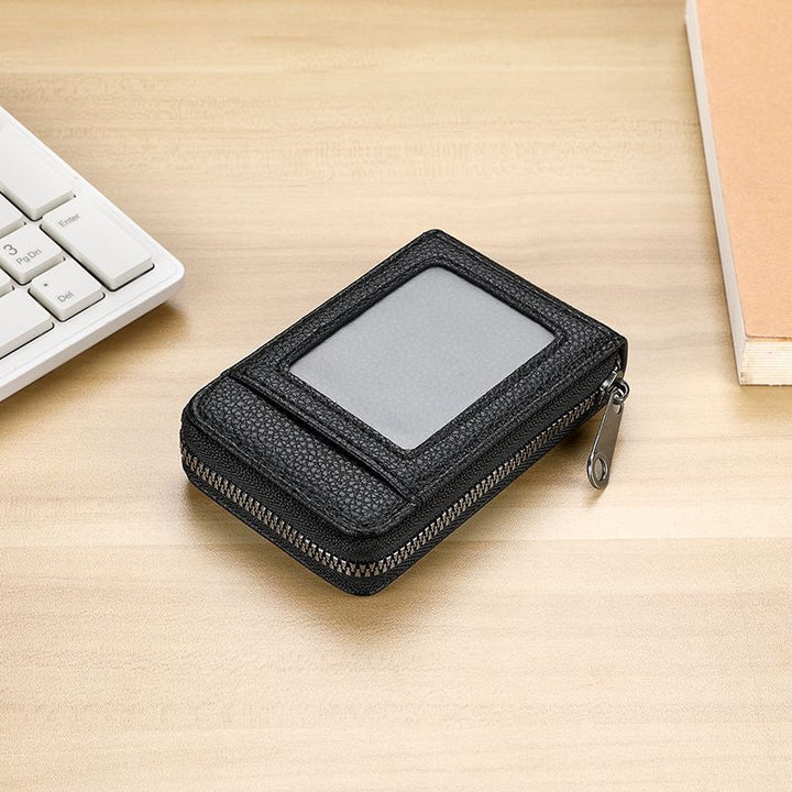 Premium Leather Zippered Cardholder
