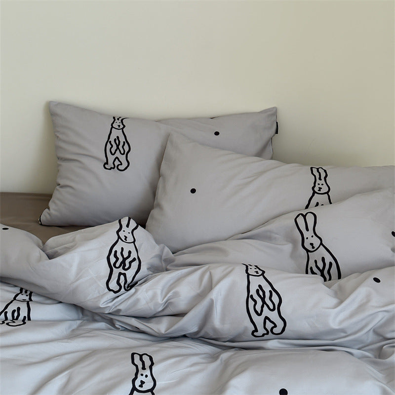 Dotted bedding set made of cotton satin with an extra soft touch