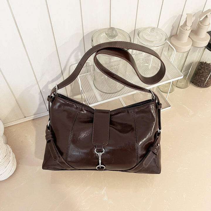 Casual Leather Shoulder Bag