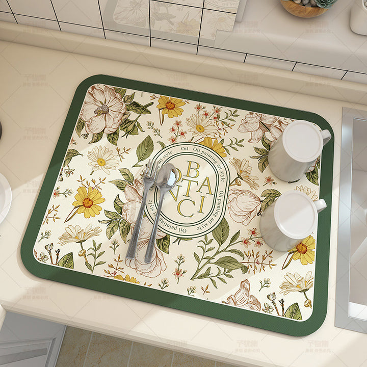 Inspirational Floral Quote Floor Mat Kalsten
