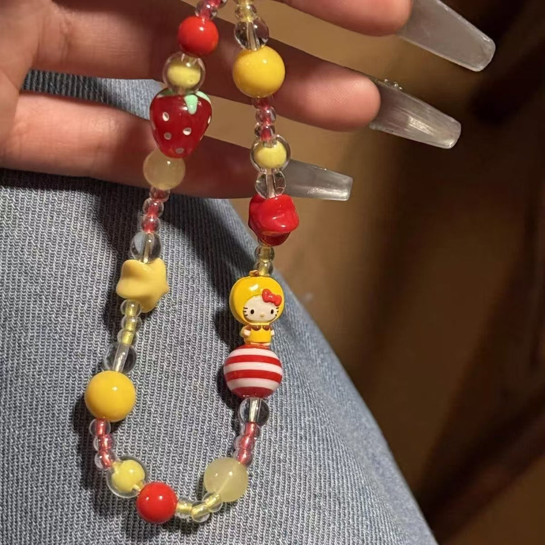 Creative Beaded Charm Phone Lanyard Kalsten