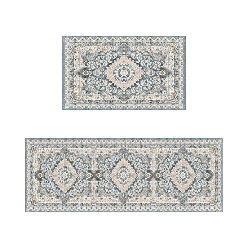 Vintage Floral Pattern Area Mat Set Kalsten