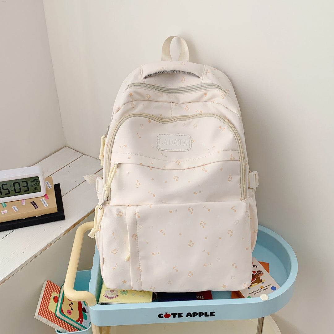 Trendy Music-Themed School Backpack