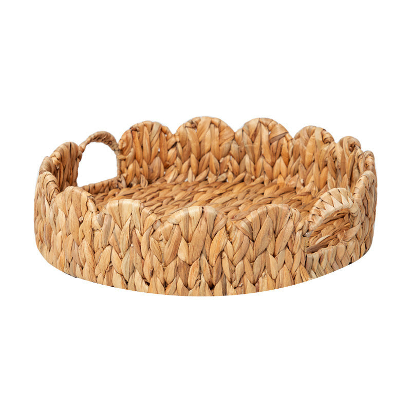 Handcrafted decoration basket with wavy edge Kalsten