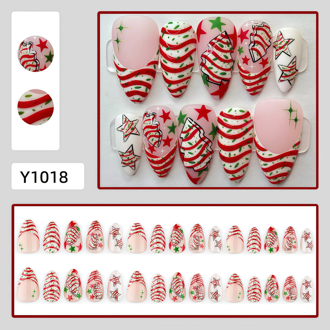 Festive artificial nails with Christmas motifs Kalsten
