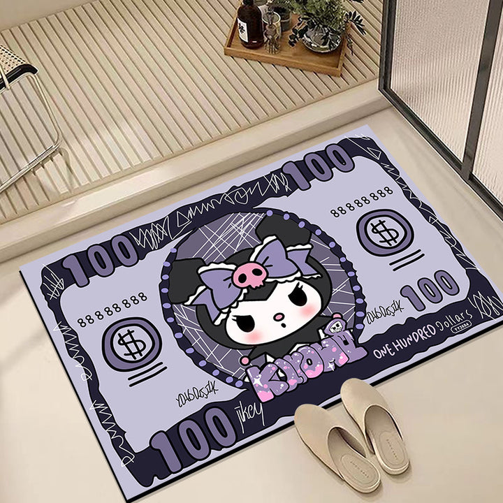 Cute Dog-Themed Plush Bath Mat