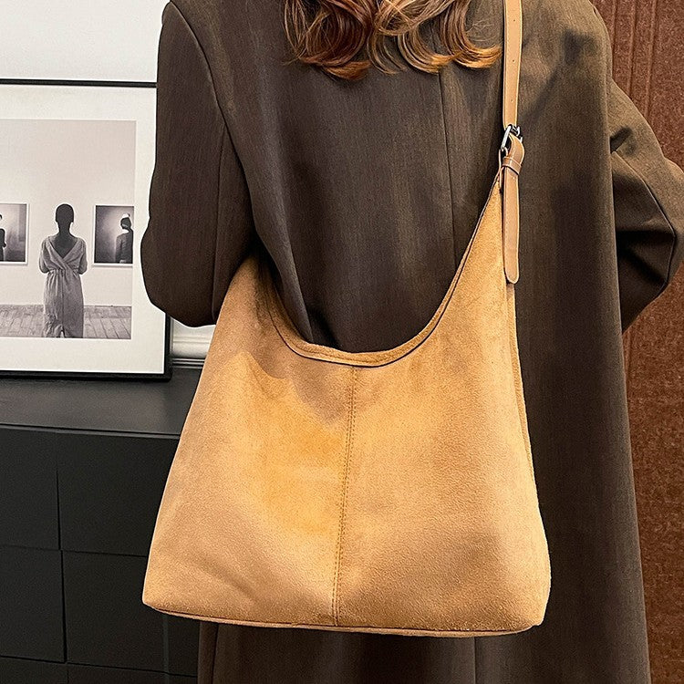 Soft Suede Hobo Shoulder Bag Kalsten