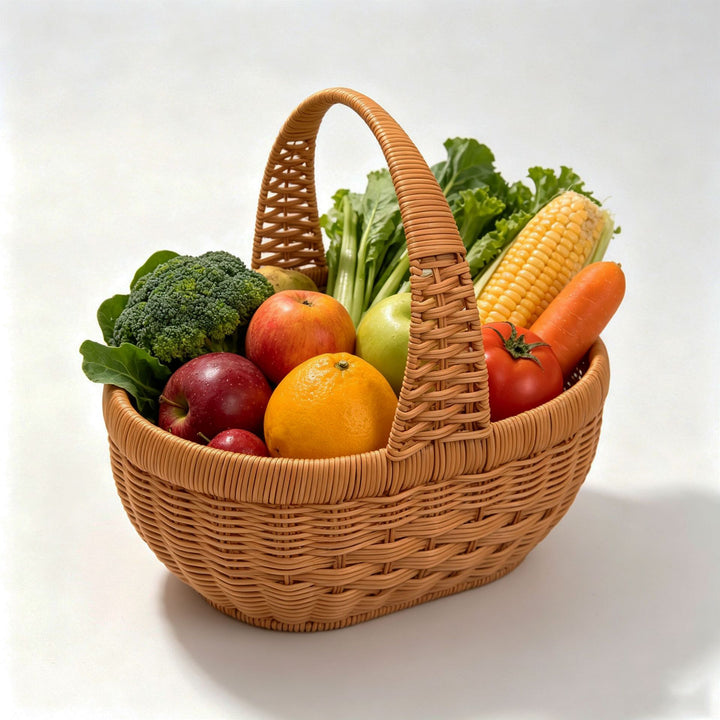 Handcrafted Woven Market Basket Kalsten