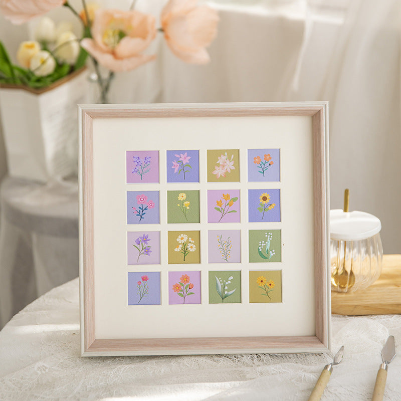Floral Art Quadruple Collage Frame for Home