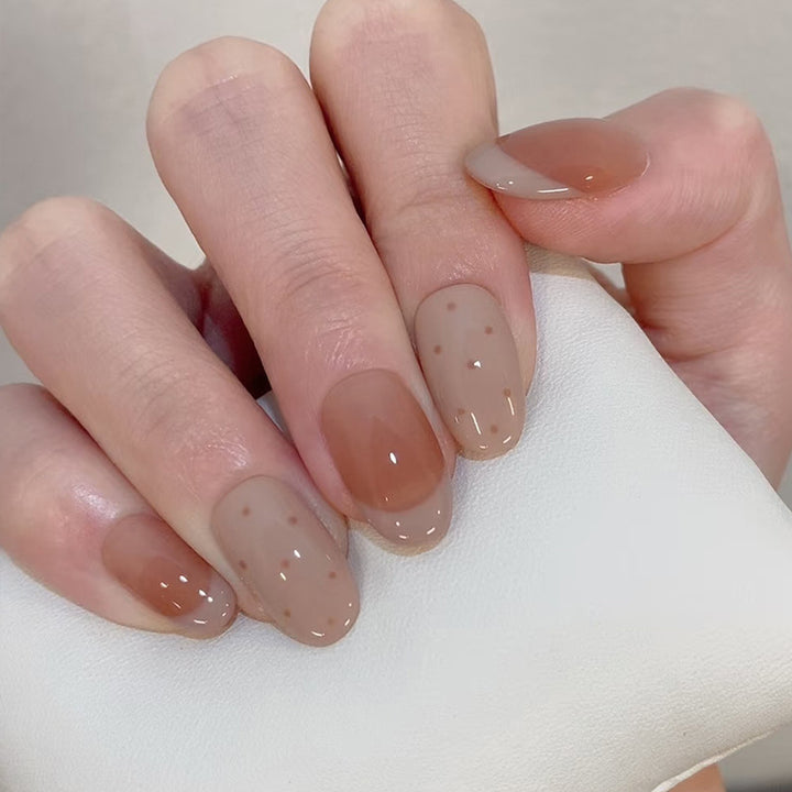 Natural Finish Press-On Nail Set Kalsten