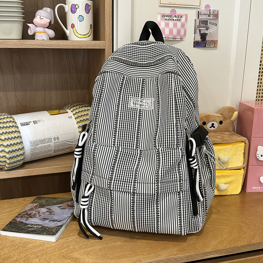 Stylish Striped Casual Backpack Kalsten