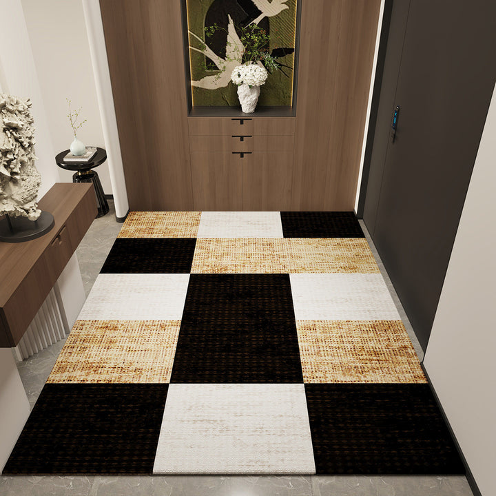 Checkerboard Textured Area Rug
