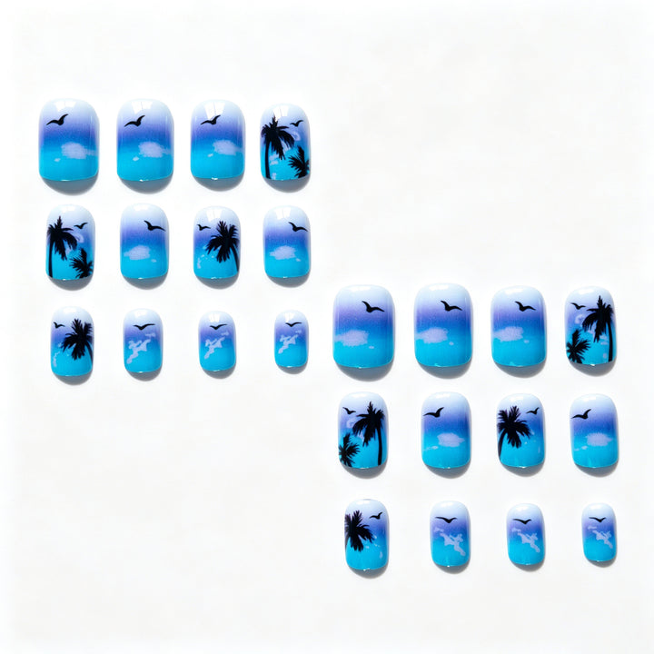 Tropical Sunset Nail Art Set