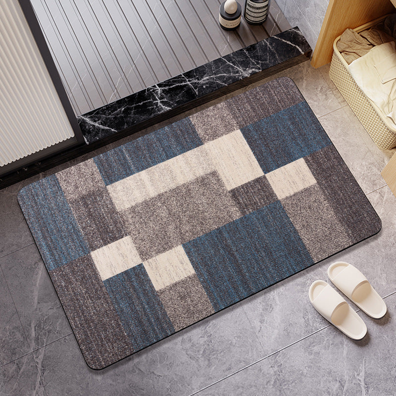 Geometric Pattern Textured Bath Mat Kalsten