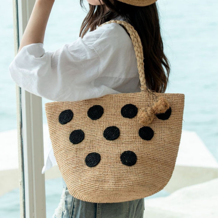 Handcrafted straw shopping bag Kalsten