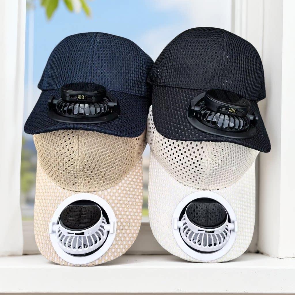 Breathable sports cap with removable USB fan Kalsten