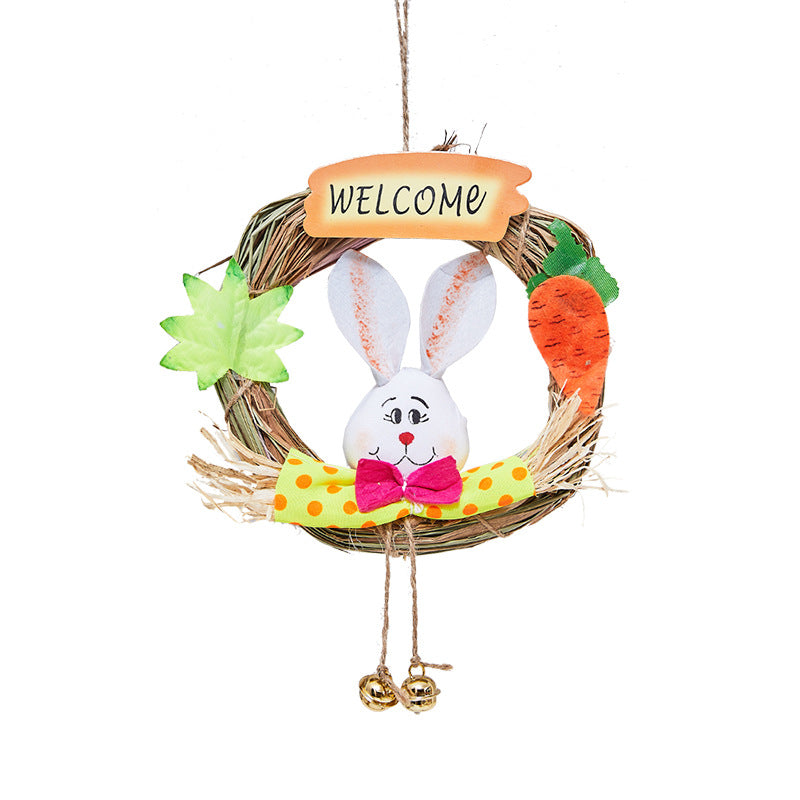 Decorative Bunny Welcome Wreath