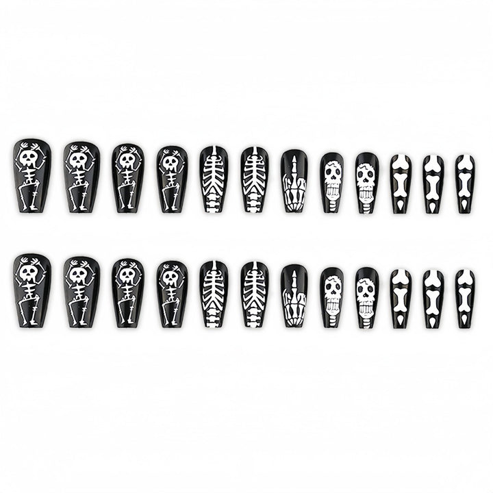 Art Nail Set with Skeleton Designs Kalsten