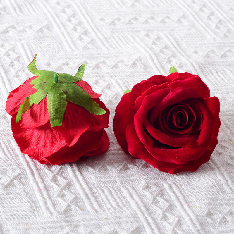 Realistic Fabric Rose Hair Accessory