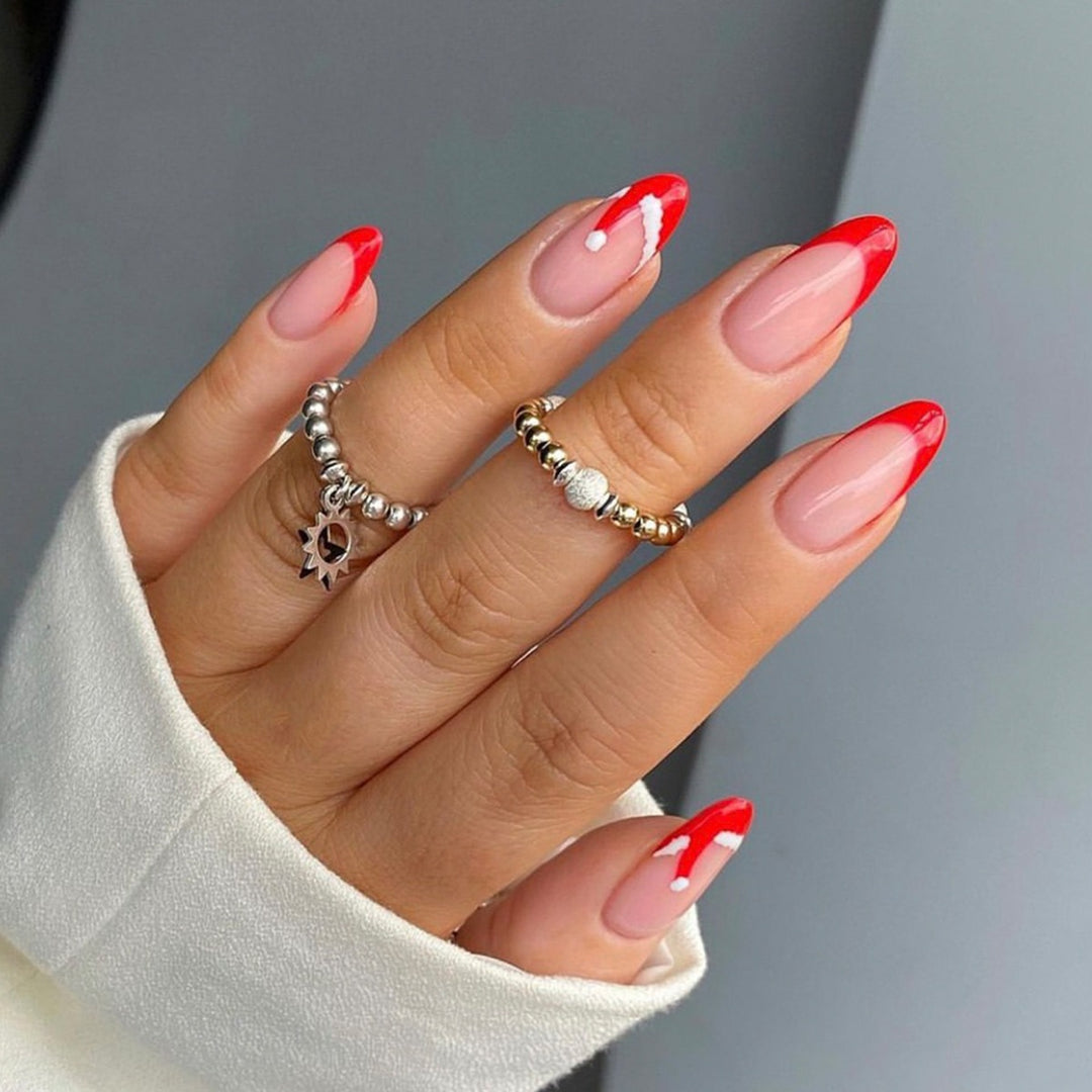 Artificial nail set with festive winter theme Kalsten