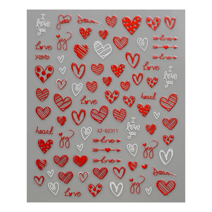 Cute Love-Themed Nail Art Charms