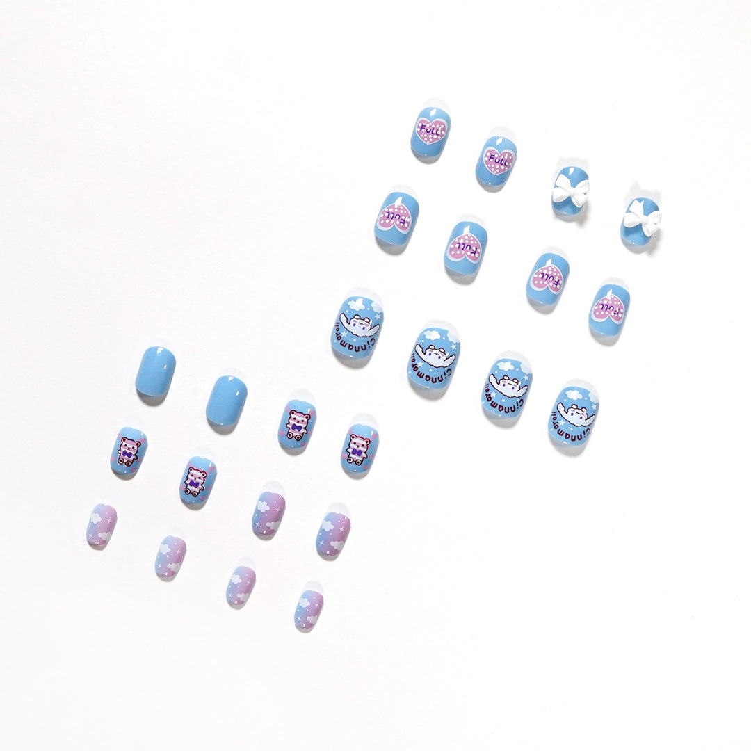 Creative nail art with bow and animal motifs Kalsten