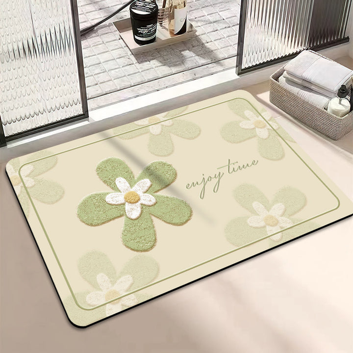 Chic Inspirational Floral Bath Mat