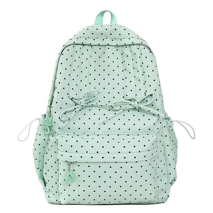 Stylish Polka Dot Patterned School Backpack Kalsten