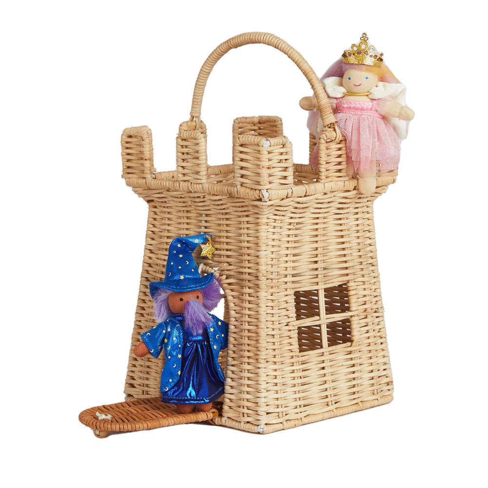 Playful basket in castle design Kalsten