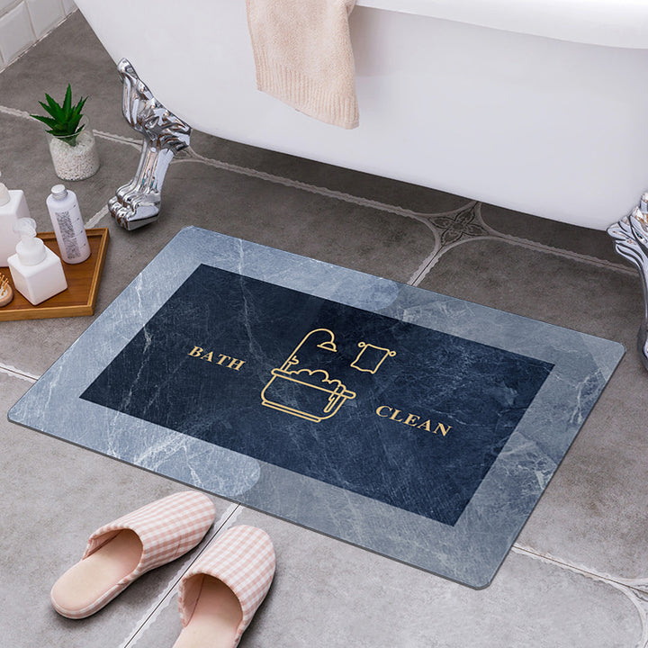Oval Floral Design Area Mat