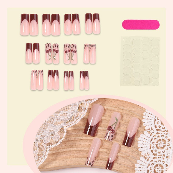 Elegant Artificial Nail Collection with Floral Accents Kalsten