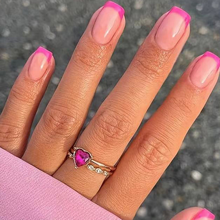 Elegant French Tip Nail Art Set
