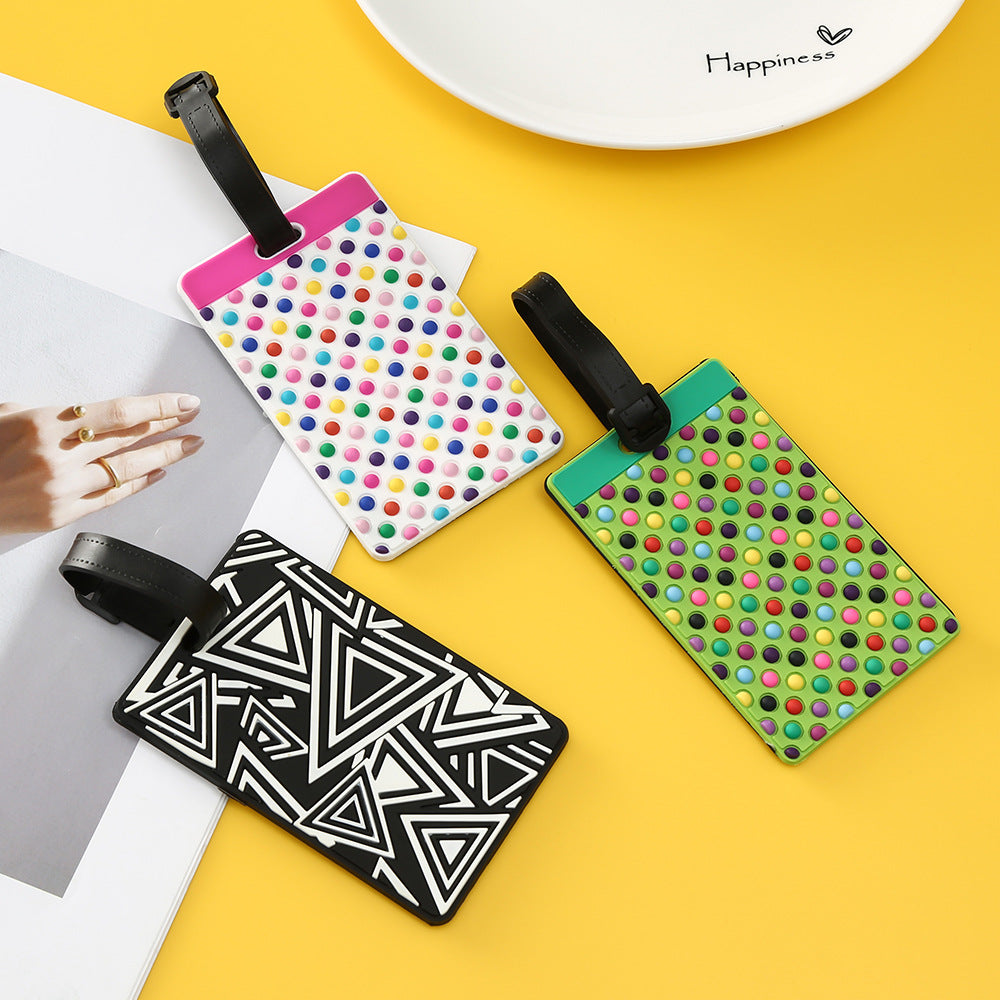 Unisex Luggage Tag with Modern Geometric Design Kalsten