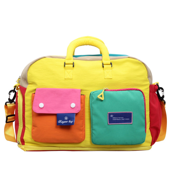 Colorful Multi-Pocket Messenger Bag Kalsten