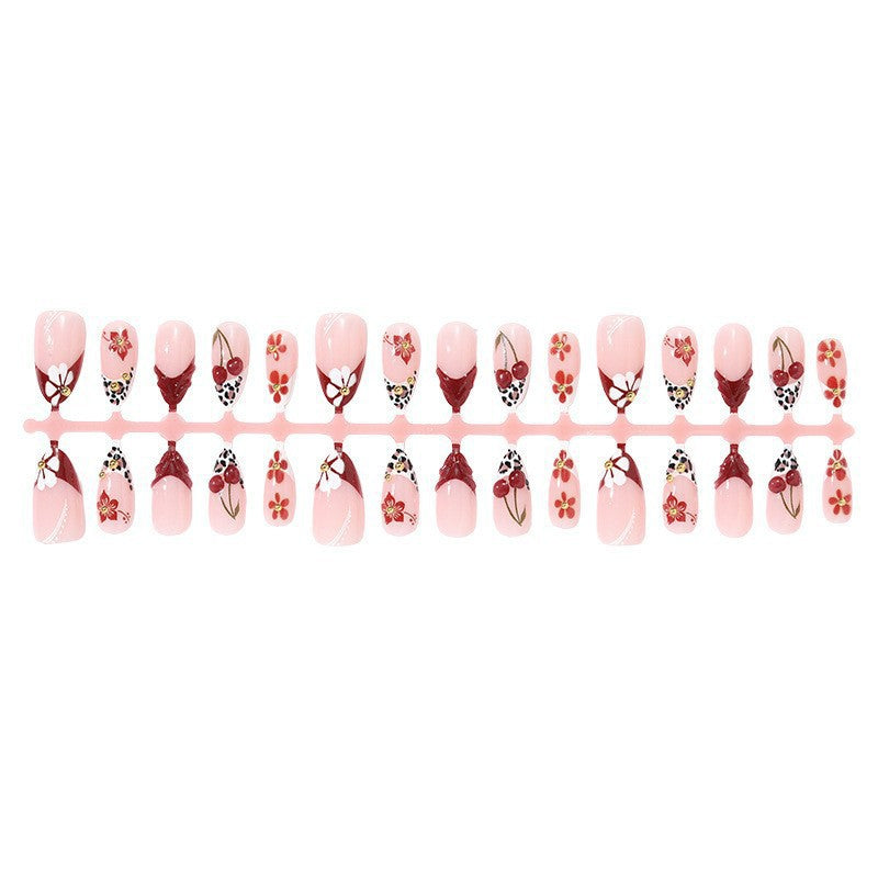 Floral Blossom Decorative Press-On Nail Set