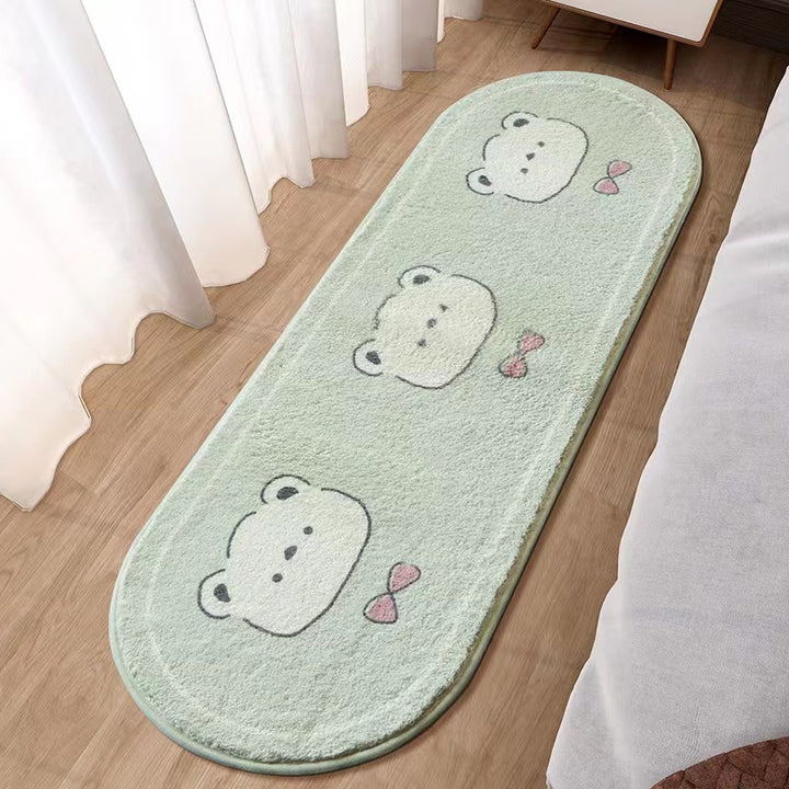 Plush Cartoon Bear-Themed Area Rug