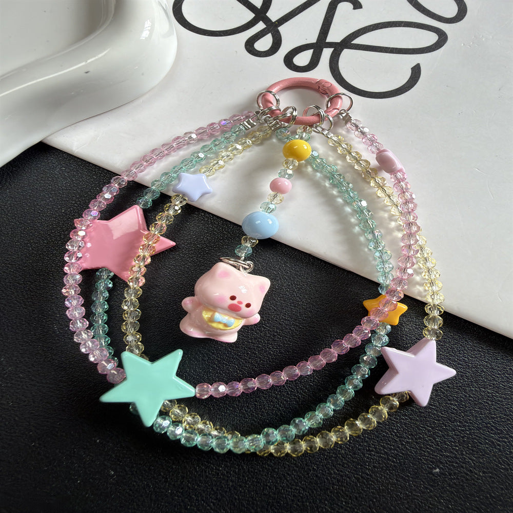 Whimsical Star and Animal Charm Lanyard Kalsten