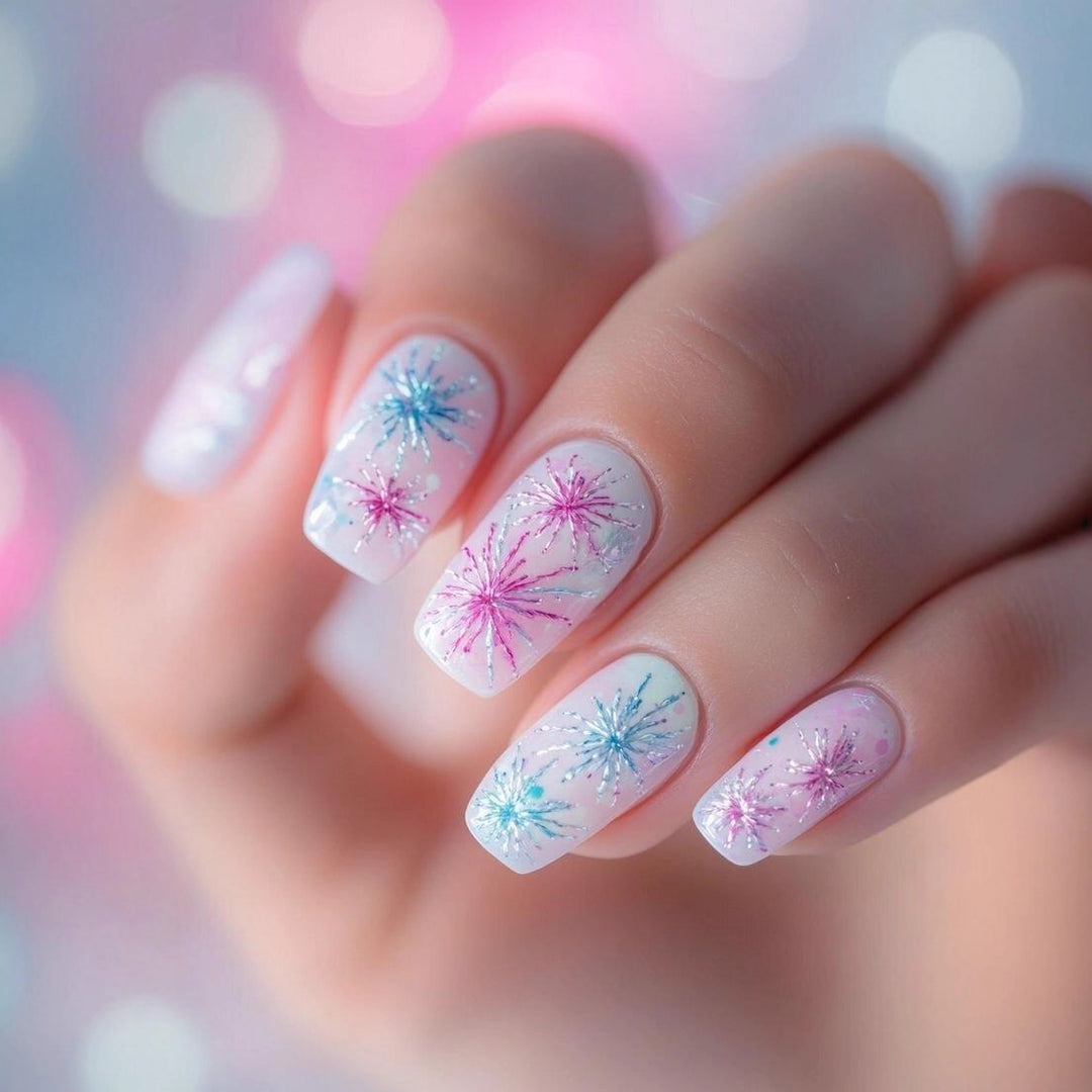 Artificial nails with sparkling star design Kalsten