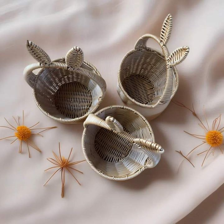 Decorative Bunny Ears Woven Basket Kalsten