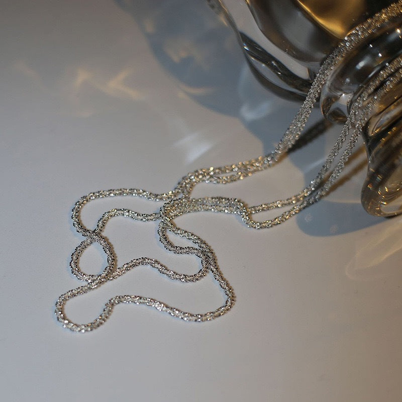 Dainty Textured Chain Necklace Kalsten