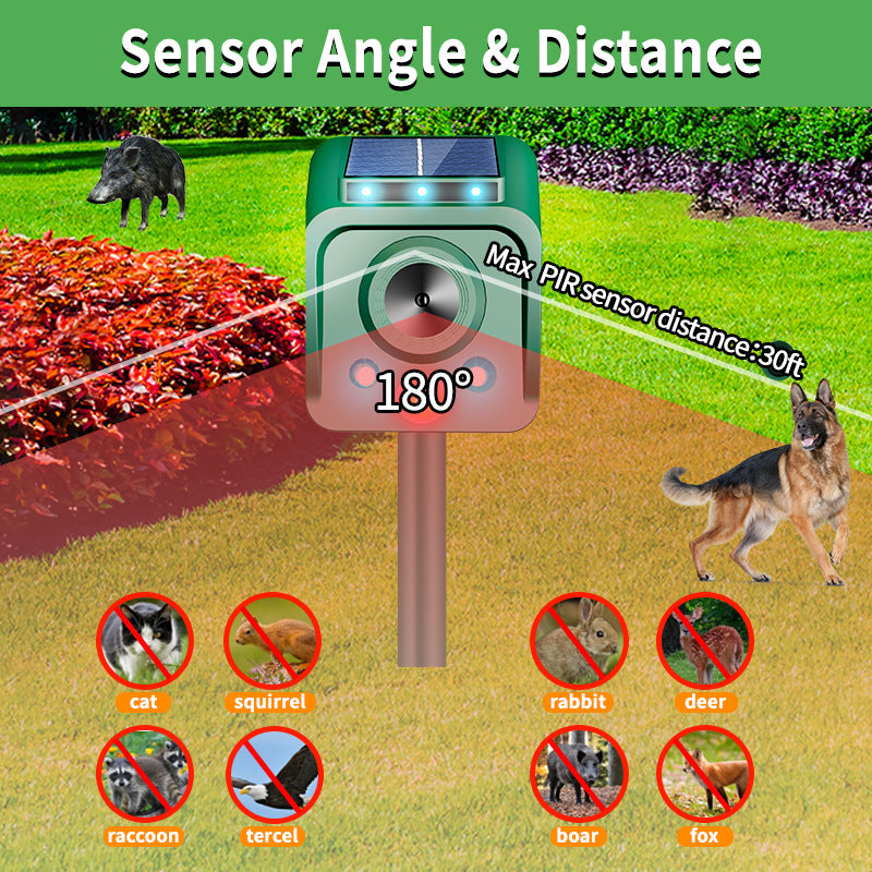 Solar-powered high-frequency animal repellent device Kalsten