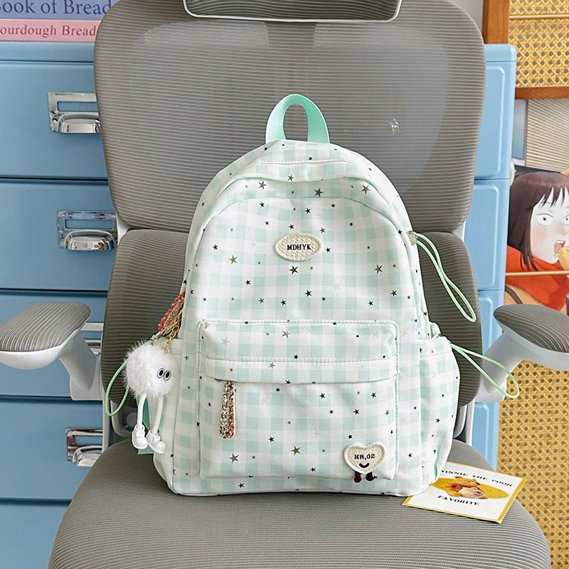 Stylish Checkered Mini Backpack Kalsten