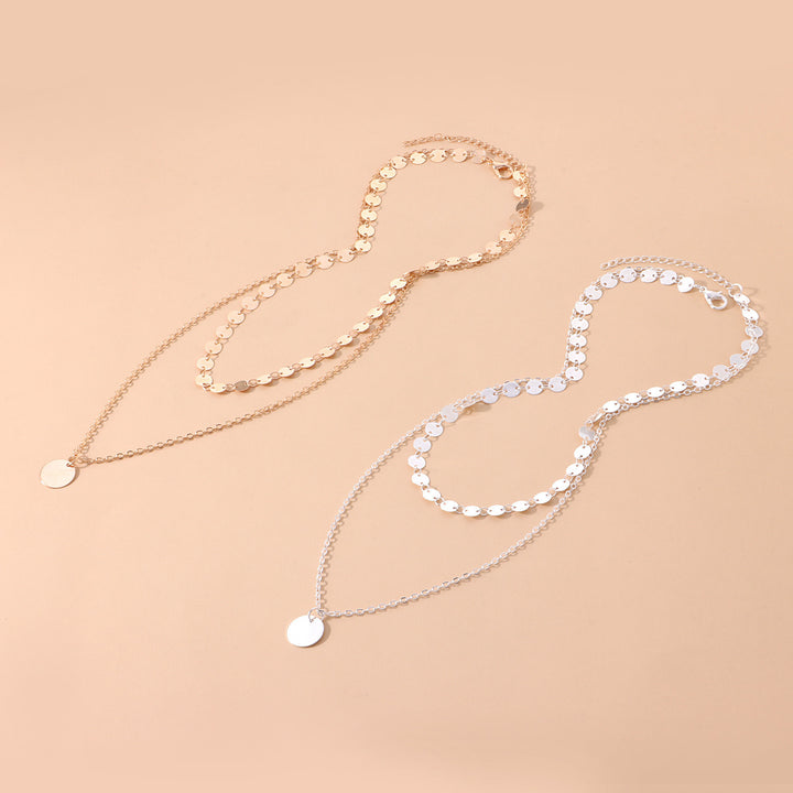 Layered Disc Chain Necklace Kalsten