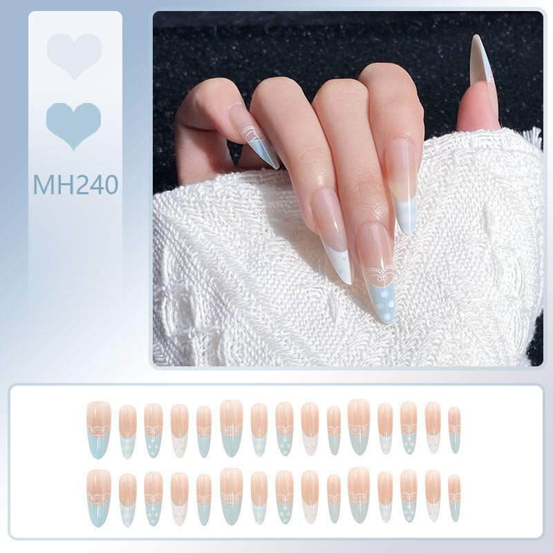 Gradient Glitter Press-On Nails