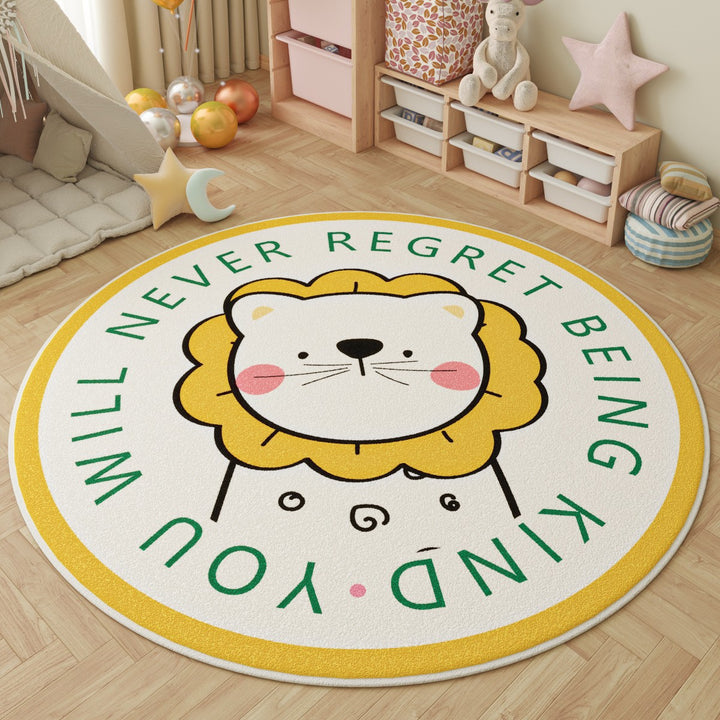 Playful Inspirational Round Area Rug Kalsten