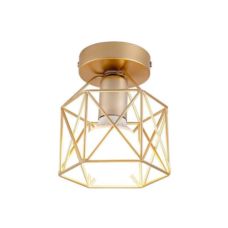 Geometric Wireframe Ceiling Light