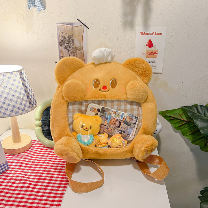 Plush shoulder bag with exclusive animal motif Kalsten